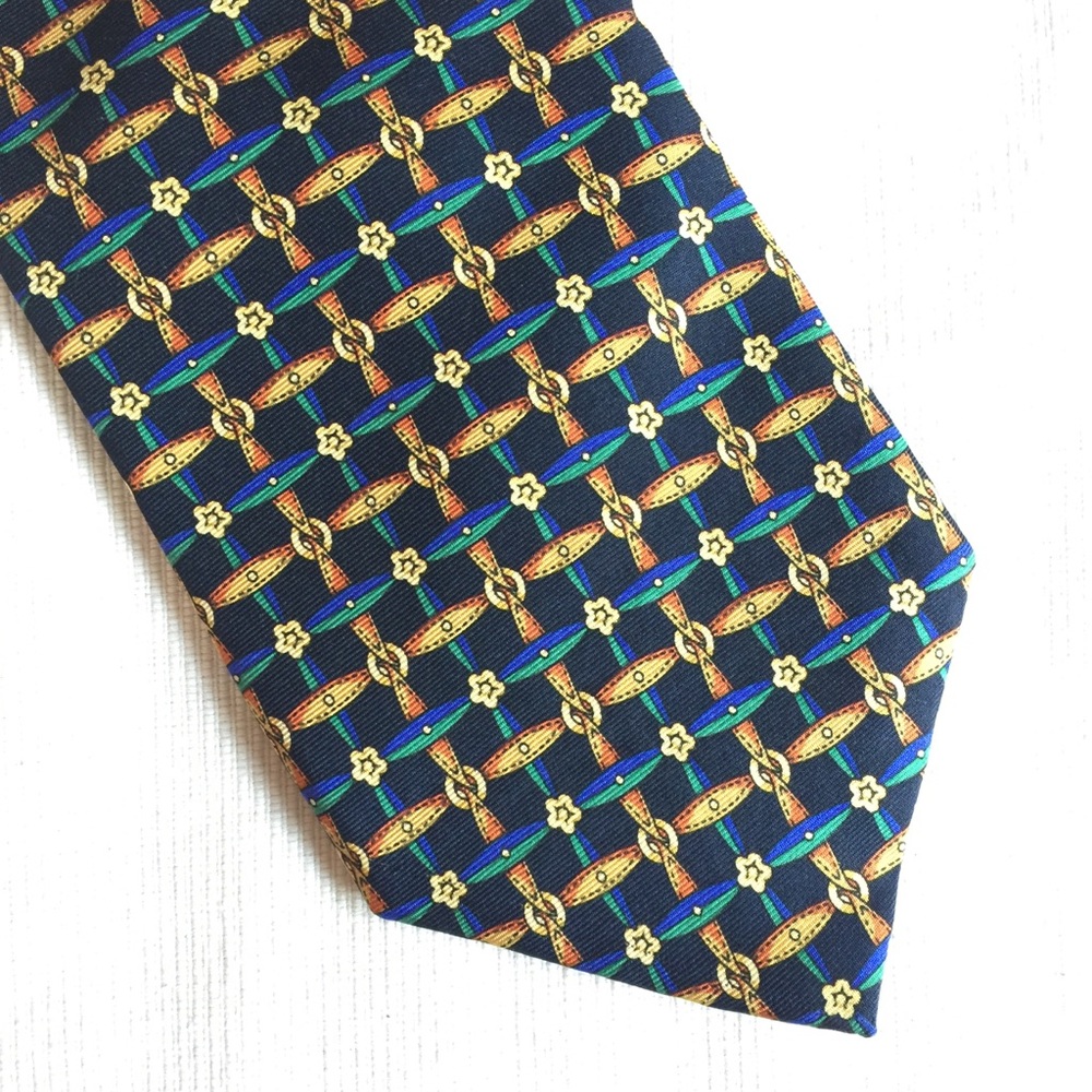 Vintage GAP silk made in USA black gold men’s tie
